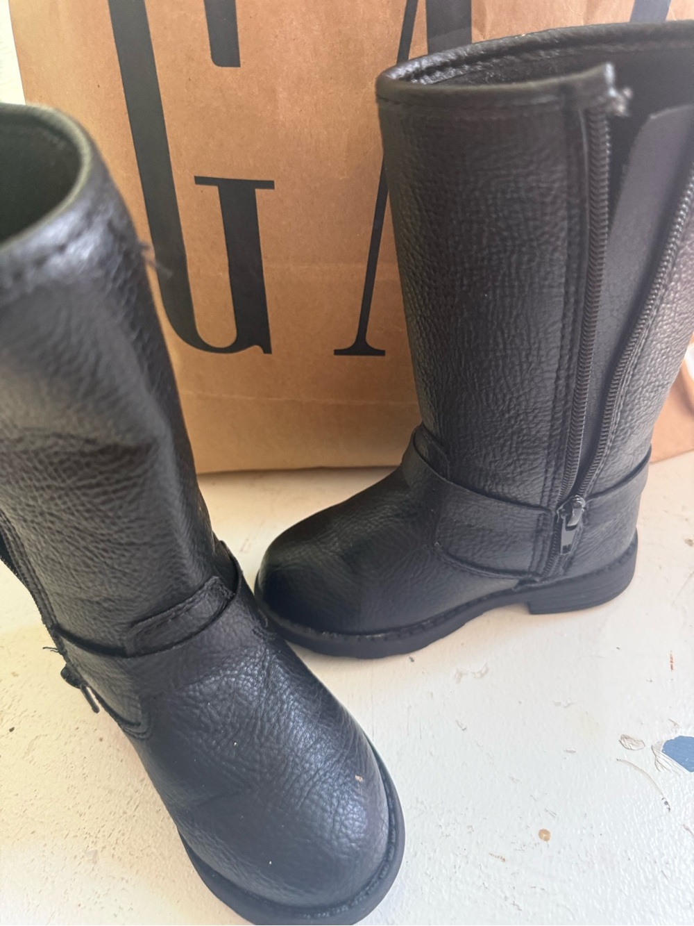 Carter's Black Girls' Mid-Calf Zip Boots